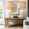 thumbnail image 6 of Oneach Ceramic Table Lamps Set of 2 for Living Room Bedroom 24.25" Modern Bedside Nightstand Lamps with Lamp Shades, 6 of 12