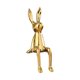 thumbnail image 3 of Estatua de cerámica de mesa, escultura animal, obra de arte, adorno galvanizado para el hogar. Dorado, 3 of 9