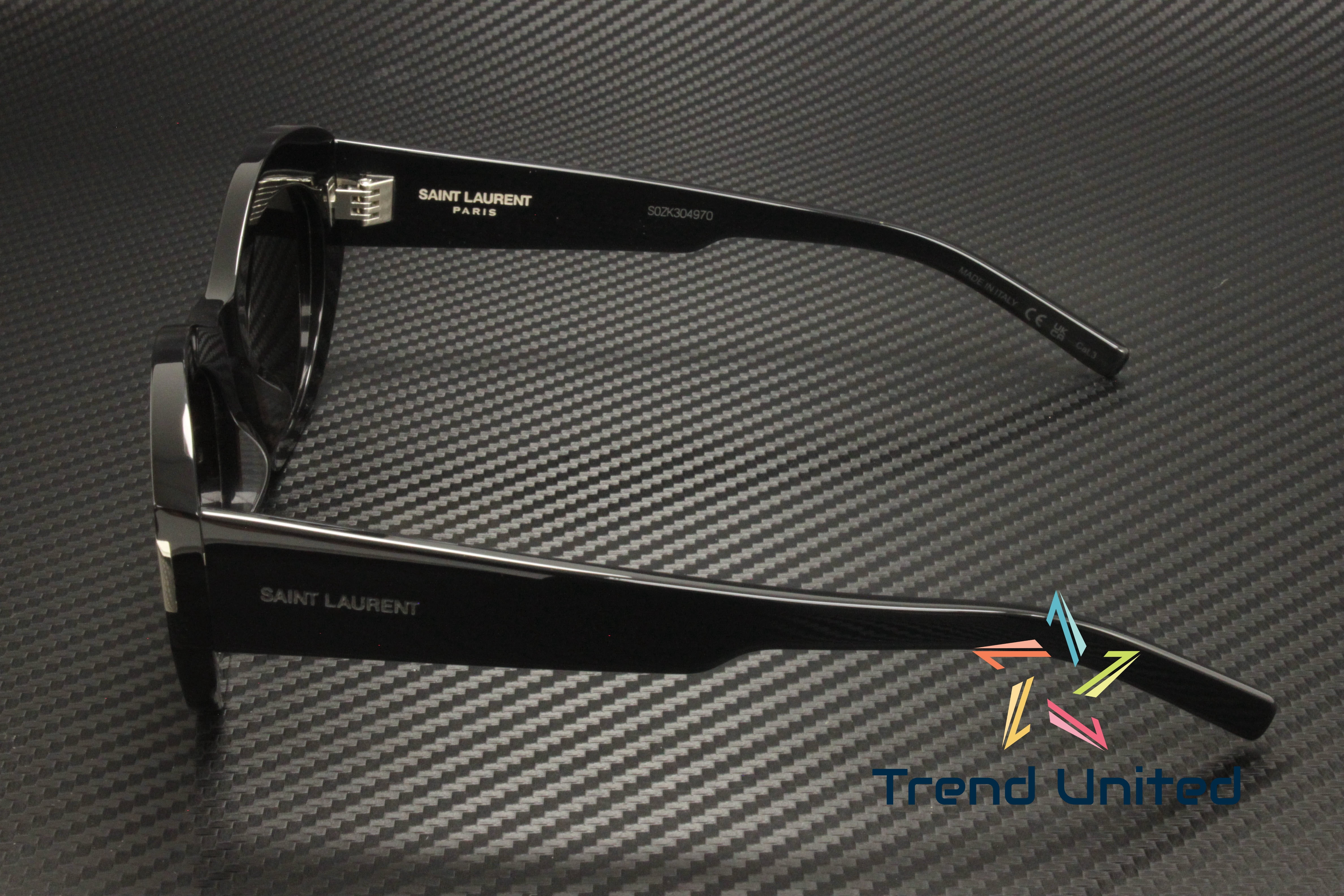 SAINT LAURENT SL 639 001 Cat Eye Acetate Black 52 mm Women