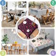 thumbnail image 4 of Pioneer Flower Floral Print Pattern Square Tablecloth,Waterproof Square Table Cover,Wipeable Spillproof Washable Table Cover for Home Kitchen Party Decor 52"x52"(132x132cm), 4 of 6