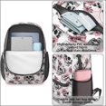 thumbnail image 4 of Skull and Flower Gothic Pattern 17" School Backpacks for Teens,Waterproof Oxford Fabric,S-Shape Padded Straps for School,Travel,Hiking,Camping, 4 of 6