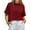 Wine, variant on APEXFWDT Women's Cropped Tee - Round Neck Workout Top Athleisure Crop T-Shirt for Gym & Coffee Runs,S,Wine