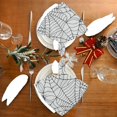 thumbnail image 4 of GZHJMY Cloth Napkin Spider Web Grey Kitchen Dining Table Decor for Cocktail Family Gathering Holiday Party Everyday Use Dinner Napkin Housewarming Gift 4 Pack 20" × 20", 4 of 6