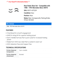 thumbnail image 2 of Rear Brake Shoe Set - Compatible with 1988 - 1993 Mercedes-Benz 300TE 1989 1990 1991 1992, 2 of 2
