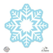 Snowflake Pretty Blue - 3" Vinyl Sticker - For Car Laptop I-Pad Phone Helmet Hard Hat - Waterproof Decal