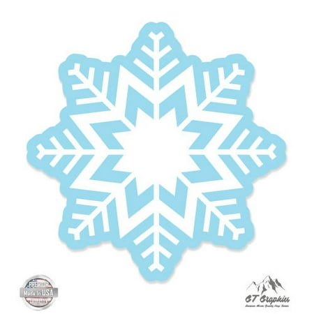 Snowflake Pretty Blue - 3" Vinyl Sticker - For Car Laptop I-Pad Phone Helmet Hard Hat - Waterproof Decal