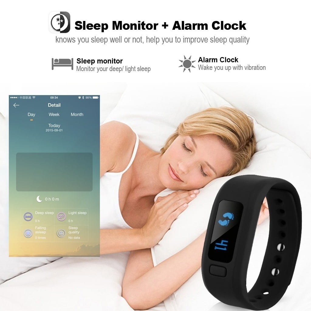 plak Concurreren belasting Excelvan Moving Up2 Smart Healthy Bracelet Bluetooth V4.0 Wristband with  Pedometer / Sleep Monitoring / Tracking Calorie/Remote Capture - Walmart.com
