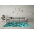 thumbnail image 3 of Ahgly Company Indoor Rectangle Oriental Turquoise Blue Industrial Area Rugs, 2' x 3', 3 of 4