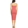 thumbnail image 3 of Women's Elastic Tube Top Strapless Basic Casual Solid Slim Bodycon Midi Dress S-3XL Dusty Rose 2XL, 3 of 3