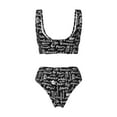 thumbnail image 5 of Daiia Pasta Bacon Women's Bikini Set Two Piece Swimsuit High Waisted Bikini Adjustable Straps Bikini Perfect for Beach, Pool, and Summer Vacation-Small, 5 of 9