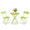 Dark Green, variant on 3-Piece Outdoor Folding Bistro Set, Metal Patio Table and Chairs Set for Balcony, Backyard, and Garden, Weather-Resistant Small Bistro Set, No Assembly Required