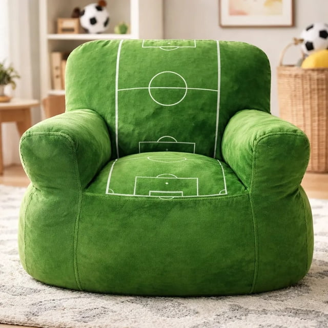 Puff Coprire Sillón Infantil 3 a 10 años Mundial Verde