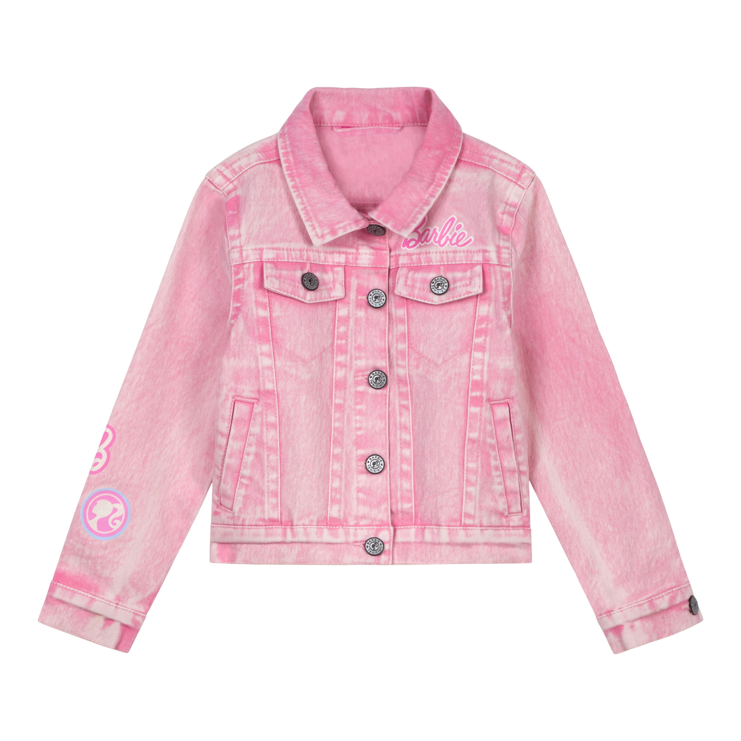 Girls Barbie Long Sleeve Bomber Jacket, Sizes 4-18 - Walmart.com