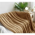 thumbnail image 4 of Flannel Fleece Blanket 80x90 Inch, Plush Bunny Soft Throw for Couch & Nap with Pompom Fringe, 4 of 7