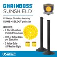 thumbnail image 3 of US Weight ChainBoss Stanchions with 10’ of Yellow Plastic Chain & Solar Yellow Lights – Weighted Base, 3 of 9