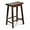 Walnut, variant on Favory 24 Inch High Easy to Maintain Single A Frame Classic Bar Stool Saddle-Seat with Built in Bars as Footrests, Natural Wood