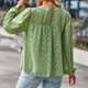 thumbnail image 4 of Blusa Manga Larga Vhermosa Jersey Casual Tops Para Mujer Verde M, 4 of 6