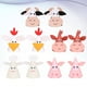 thumbnail image 2 of BRIGHTFUFU 10Pcs Creative Kids Design Hat Baby Birthday Paper Hat Adorable Party Tocado Party Supplies (Chick + Little Red Bull + Little Lamb + Little Pig + Little Cow, 2PCs / cada uno), 2 of 8