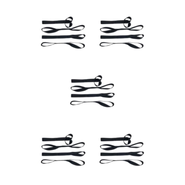 Riwesomey 4 Uds cinturón de amarre sólido y de larga duración amarre de trinquete con cordones pesados colgantes de nailon negro * Type2 NO2