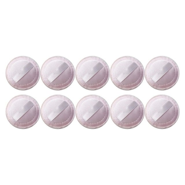 10 Pack de Houppettes Cosmétiques en Poudre, Tampons de Maquillage avec Ruban, Houppettes pour le Visage, pour Poudre Libre et Fond de Teint