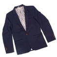 thumbnail image 2 of Chaqueta de traje para hombre, informal, de un botón, corte entallado, con forro bordado, para caballero, azul marino, XXL, 2 of 14