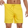 thumbnail image 5 of VOROFY Mens Swim Trunks with Compression Liner 7 inch Inseam Mens Bathing Suit Swimming Shorts for Men Yellow Large, 5 of 6