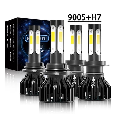 AUXITO H4/9003 LED Headlight Bulbs Conversion Kit – 6000K Bright White High/Low Beam (2 Pack)