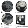 thumbnail image 3 of Designart "Black And White Dragon From Chinese Lore" Dragons Floater Framed Wall Art Living Room, 3 of 5