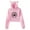 Pink, variant on Camp Half-Blood Hoodie Cat Ears Hooded Sweatshirts Long Sleeve Crop Top Women's Clothes