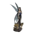 thumbnail image 1 of Blue Fairy In Long Dress Walking with Twin Wolves Statue, 1 of 3