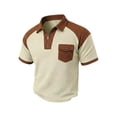 thumbnail image 4 of XAOFW Performance Zipper Pocket Polo Shirts For Man Athletic Knit Casual Sport Short Sleeve Patchwork Shirt Soft Tops XXXL, 4 of 4
