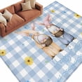 thumbnail image 6 of Easter Gnomes Area Rug 5x7 Washable Rug Non Slip Watercolor Eggs Basket Daisy Spring Blue Plaid Large Area Rug Soft Stainresistant Indoor Floor Carpet for Living Room Bedroom Home Office Dining Room, 6 of 8