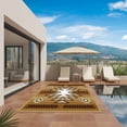 thumbnail image 3 of Brown Southwest Outdoor Rug for Patio/Deck/Porch, Non-Slip Large Area Rug 5 x 8 Ft, Western Rustic Ethnic Mexican Aztec Indoor Outdoor Rugs Washable Area Rugs, Reversible Camping Rug Carpet Runner, 3 of 8
