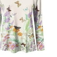 thumbnail image 4 of IROINNID Womens Long Sleeve Tops Print Tops Loose Blouse Home Tee Shirts Tunic,Beige, 4 of 5