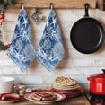 thumbnail image 6 of Navy Blue Coastal Kitchen Towels Set of 2, Nautical Coral Starfish Shell Octopus Sea Absorbent Dish Towels for Kitchen, Microfiber Hand Towel, Quick Drying Tea Towel for Cleaning Dishcloths, 6 of 7