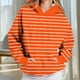 thumbnail image 1 of Ailaofu Women Stripe Pullover Long Sleeve Outwear Base Layer Warm Soft Fall Winter Top, 1 of 7