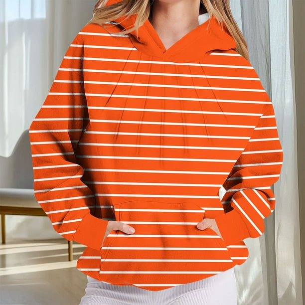 Ailaofu Women Stripe Pullover Long Sleeve Outwear Base Layer Warm Soft Fall Winter Top