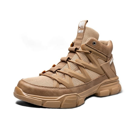 

Men’s Work Shoes Steel Toe Safety Shoes Lightweight Breathable Anti-Pierce Work Boots Construction Industrial Sneakers Hiking Boots Gift