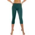 thumbnail image 2 of GEWSEY Women's Active FormFlex Buttery Soft High Waist 19" Inseam Capri Yoga Workout Leggings (Dark Green, XL), 2 of 6