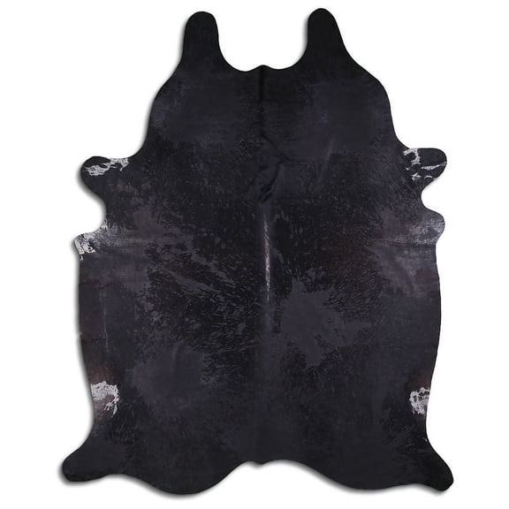 Incredible cowhide rugs for sale DISTRESSED BLACK rug