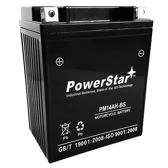 PowerStar PM14AHBS0000 14AHBS Battery for 1998 Kawasaki ATV, KLF300B Bayou & 300cc