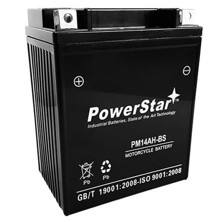 PowerStar PM14AH-BS-0000 14AH-BS Battery for 1998 Kawasaki ... kawasaki bayou battery wiring 