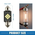 thumbnail image 4 of 6411 6413 Canbus 2016 12SMD Car Interior LED Bulbs 36mm Plastic Aluminum White Light 4 Pcs, 4 of 6