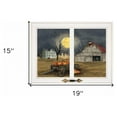 thumbnail image 5 of Spooky Harvest Moon Halloween White Framed Print Wall Art, 5 of 5