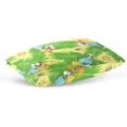 thumbnail image 5 of Palm Leaves and Cocktails On Yellow Sand Velvet Oblong Lumbar Plush Throw Pillow Cover/Shams Cushion Case 20x30in Decorative Invisible Zipper Design for Couch Sofa Pillowcase Only, 5 of 7