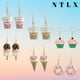 thumbnail image 3 of Aretes Colgantes para Mujer Pastel Chapado en Oro para Amantes de la Comida, 3 of 7
