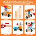 thumbnail image 4 of Juego de herramientas Goodfuns de 56 piezas para niños pequeños con caja de herramientas de madera, 4 of 8