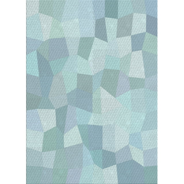 Ahgly Company Machine Washable Indoor Rectangle Transitional Robin Egg Blue Area Rugs, 2' x 4'