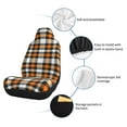 thumbnail image 4 of Uemuo Orange Plaid Pattern Car Seat Covers for Front Seats Waterproof Seat Covers for Cars, Universal Auto Front Seats Protector Fits for Car-2 PCS, 4 of 6