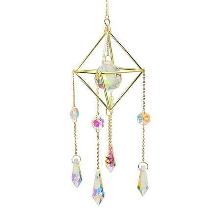 

TBOLINE Crystal Sunburst Hanging Modern Star Moon Prism Handmade Pendant